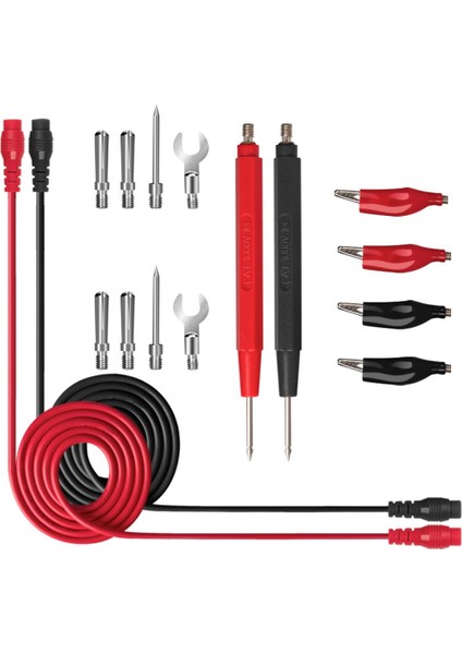 16 Adet Multimetre Test Probu Test Kabloları Kiti Test Tellerini Değiştirin Probları Dijital Multimetre Timsah Klipleri U Tipi Prob (Yurt Dışından)