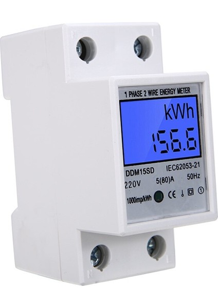 Din-Ray Wer Metre 5-80A LCD Arka Işık Dijital Ekran Tek Fazlı Elektronik Kwh Metre Voltmetre Ampermetre Volt (Yurt Dışından) fırsatları