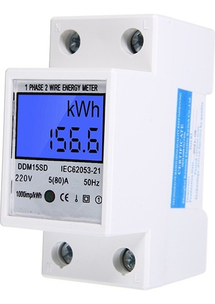 Din-Ray Wer Metre 5-80A LCD Arka Işık Dijital Ekran Tek Fazlı Elektronik Kwh Metre Voltmetre Ampermetre Volt (Yurt Dışından) indirimleri