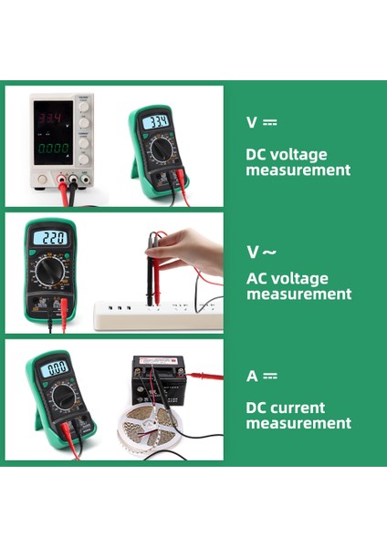 Yıeryı Dijital Multimetre El Dc Ampermetre Ac/dc Voltmetre Ohm Gerilim Test Cihazı Arkadan Aydınlatmalı (Yurt Dışından) fırsatları