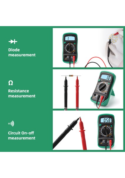 Yıeryı Dijital Multimetre El Dc Ampermetre Ac/dc Voltmetre Ohm Gerilim Test Cihazı Arkadan Aydınlatmalı (Yurt Dışından) indirimleri