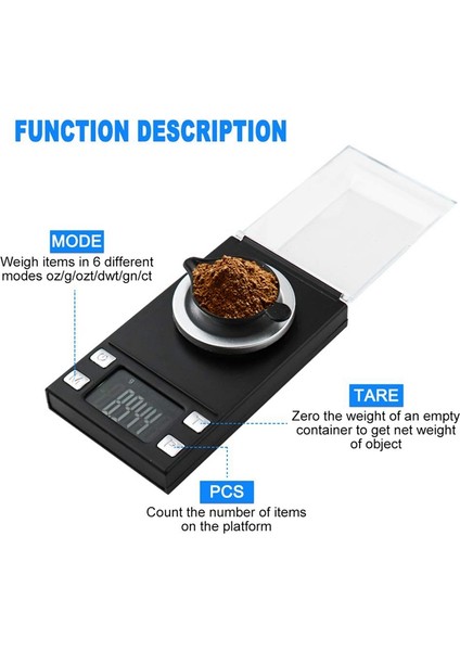 Dijital Miligram Ölçeği 100G/0.001G, Kalibrasyon Ağırlığı ile Cep Ölçeği Için Yüksek Hassasiyetli Mini Karat Takı Ölçeği (Yurt Dışından) indirimleri