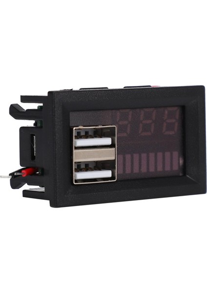 Kırmızı LED Dijital Ekran Voltmetre Mini Gerilim Ölçer Volt Test Cihazı Paneli Dc 12V Arabalar Motosikletler Araçlar Için USB 5V2A Çıkışı 12V (Yurt Dışından)