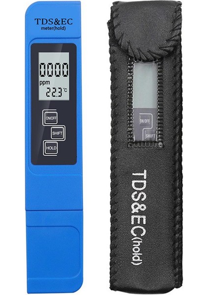 In 1 Dijital Tds Ec Metre Sıcaklık Göstergesi LCD Su Kalitesi Test Kalemi Su Test Cihazı Ölçüm Aracı (Yurt Dışından)