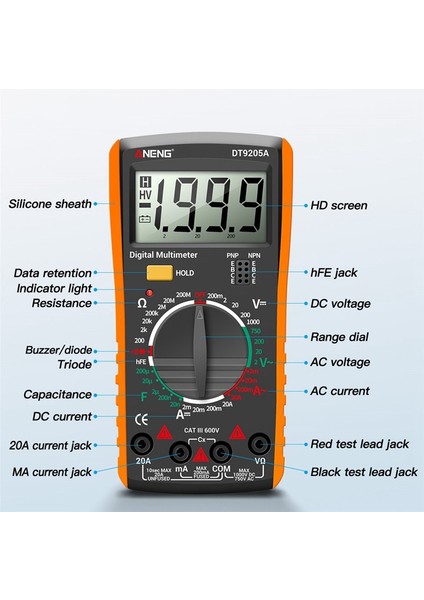 Profesyonel Otomatik Aralığı Multitester Dijital Multimetre Ac/dc Gerilim Ölçer Ampermetre Ohmmetre Voltmetre Transistör Test Cihazı Elektrik Ncv Test Cihazı (Yurt Dışından) fırsatları