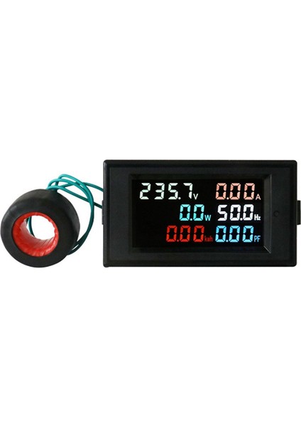 AC200-450V 100A LCD Dijital Panel Wattmetre Enerji Güç Ölçer Gerilim Voltmetre Akım Ampermetre Frekans Göstergesi (Yurt Dışından)