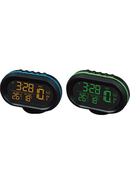 Araba Sıcaklık Saati Voltmetre Araba Termometresi Elektronik Saat Gece Lambası (Yurt Dışından) indirimleri