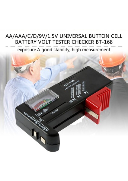 AA/AAA/C/D/9V/1.5V Evrensel Düğme Pil Volt Test Cihazı Kontrol Cihazı BT-168 - Siyah (Yurt Dışından) modelleri