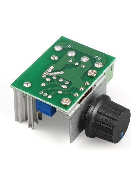 220V 2000W Hız Kontrol Cihazı Scr Voltaj Regülatörü Karartma Dimmerler Termostat - Yeşil ve Gümüş (Yurt Dışından)
