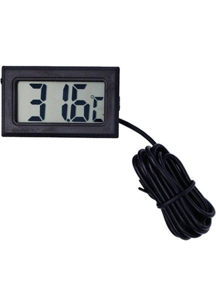 LCD Elektronik Termometre Akvaryum Buzdolabı Su Sıcaklığı Göstergesi - Siyah (Yurt Dışından)