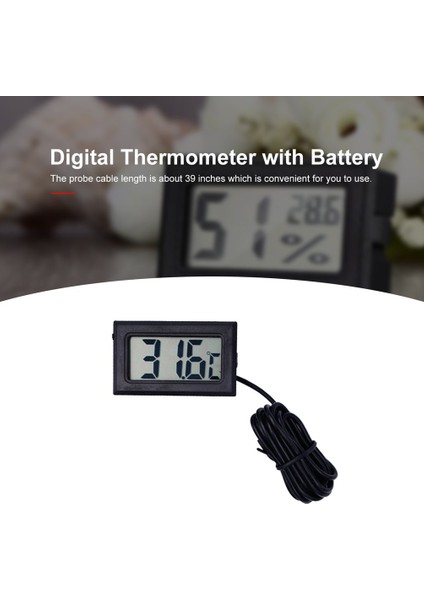 LCD Elektronik Termometre Akvaryum Buzdolabı Su Sıcaklığı Göstergesi - Siyah (Yurt Dışından) modelleri