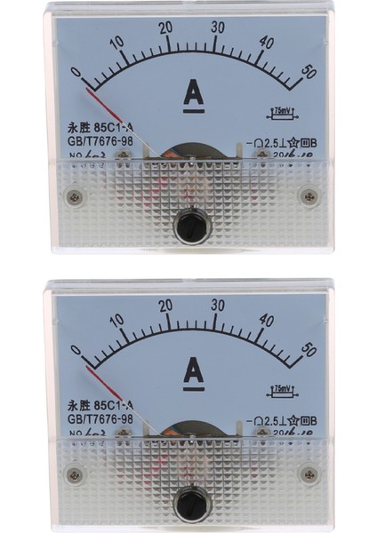 2x 85C1 Dc 0-50A Dikdörtgen Analog Panel Ampermetre Ölçer (Yurt Dışından) fırsatları