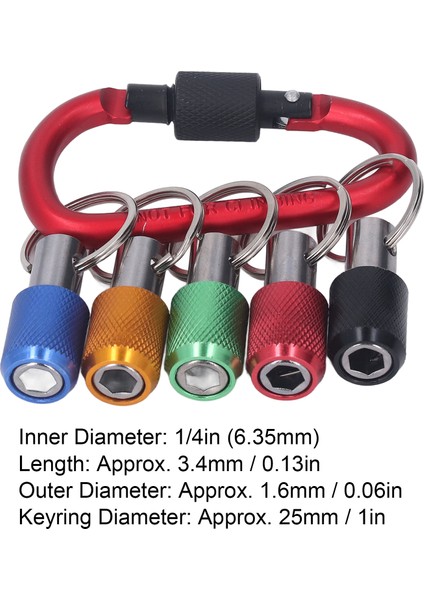 Manyetik Soket Tutucu, Endüstriyel Onarım Için Taşınabilir 1/4 Hex Shank Bit Tutucu Metal Karabina (Yurt Dışından) fiyatları