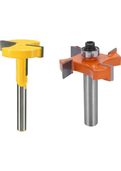 Adet 1/4 Inç Şaft Bit T-Track Planya Freze Kesici ve 1 Adet 8mm Şaft T Yuvası Freze Kesiciler Freze Uçları Kesiciler (Yurt Dışından)