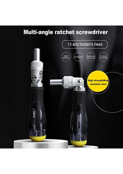 13 In 1 Cırcır Tornavida Seti Çok Açılı Katlanabilir El Aracı Ev Donanım Saplı Hex Phillips Manuel Tamir Araçları (Yurt Dışından)