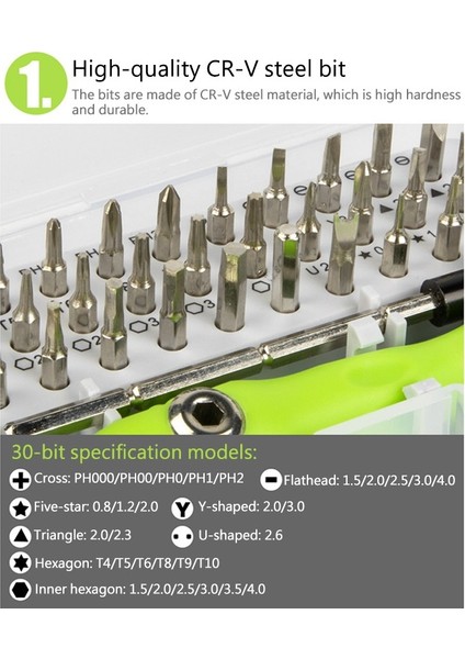 32'si 1 Arada Manuel Tornavida Seti Ev Aletleri Bakım Aracı Hassas Tornavida Seti Çok Fonksiyonlu (Yurt Dışından) fırsatları