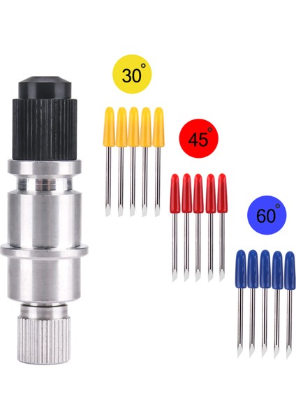 Le 5 Adet 30/45/60 Derece Vinil Kesici Plotter Bıçakları Graphtec CB09 Tungsten Çelik Freze Kesicisi Tutucu (Yurt Dışından)
