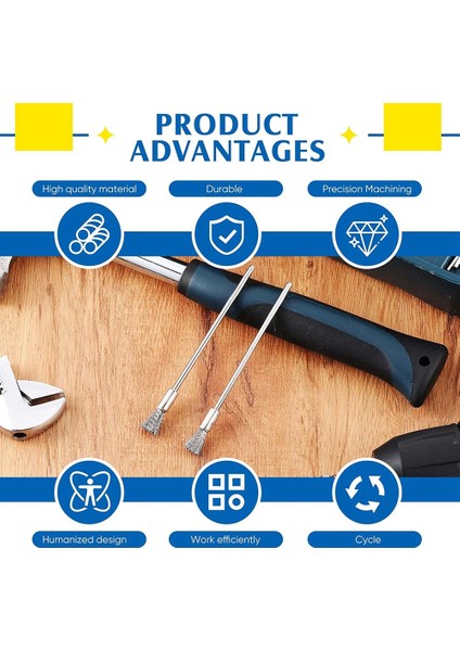 Namuny 10 Adet Temizleme Uç Fırçaları Kalem 3 mm Mandrel Pas Boya Temizleme Uçları Parlatma Döner Alet Aksesuarları, 6 mm Uç Fırçası (Yurt Dışından) indirimleri