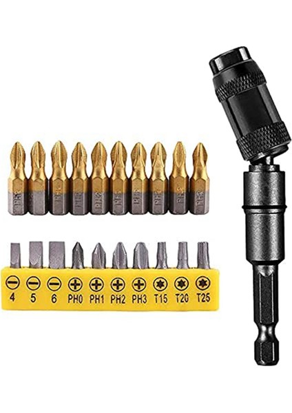 Arelene 1/4 Inç Manyetik Esnek Pivot Matkap Ucu Ucu Tutucu Altıgen Tornavida Uzatma Çubuğu Sürücü Tutucu Tornavida Uçları ile (Yurt Dışından)