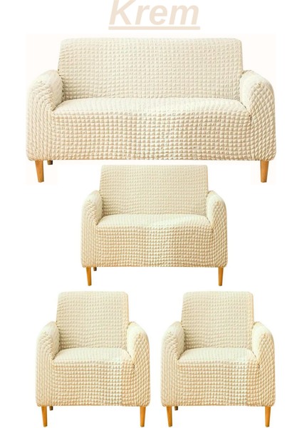 3+2+1+1 Bürümcük Eteksiz, Lastikli, Esnek, Yıkanabilir Koltuk, Kanepe, Çekyat Takımı Örtüsü/kılıfı. B.3211BOYDAN, One Size
