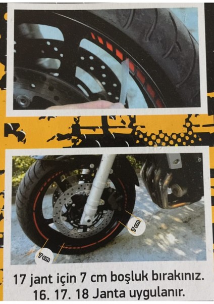 Motosiklet Jant Şeridi Motosiklet Honda Yamaha Uyumlu Sağ-Sol/ön-Arka Clk-99 fiyatları