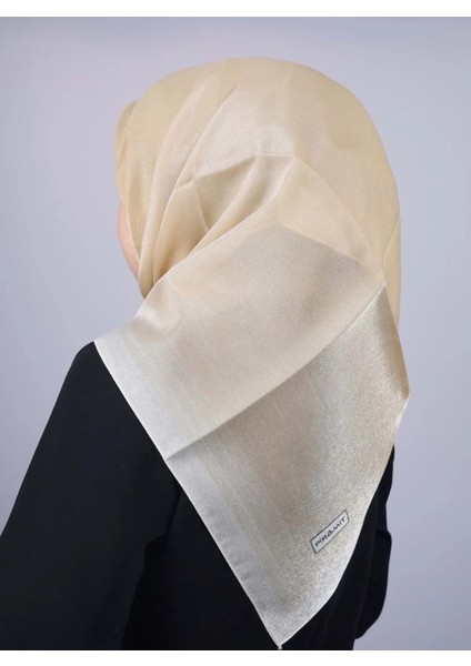 Piramit Düz Renk Simli Bantlı Abiye Eşarp-Desen-25