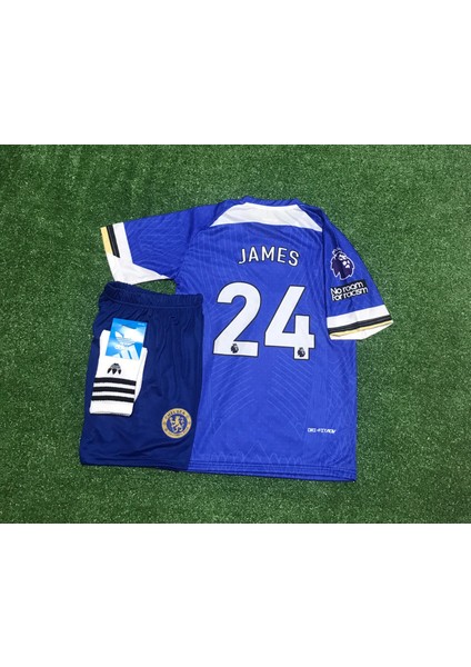 Chelsea 2023/24 Yeni Sezon Reece James Çocuk Forması Şort Çorap 3'lü Set fiyatları