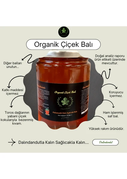 Yeni Mahsül Organik Çiçek Balı 850 gr