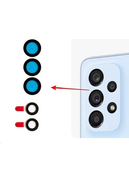 Samsung Galaxy A13 Uyumlu Kamera Lensi Cam SM-A135F