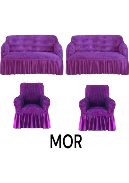 Bürümcük Lastikli Kanepe Örtüsü Likralı Koltuk Örtüsü Iki 3lü Iki Tekli Çekyat Örtüsü