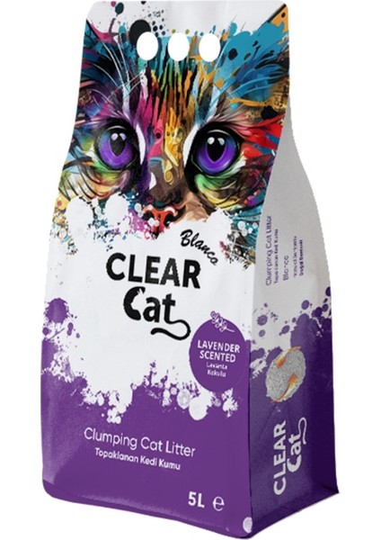 Kedi Kumu Topaklaşan Bentonit Clear Cat Blanco 20L Lavanta Kokulu (4*5L veya 2*10L) fiyatları