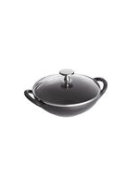 La Cocotte Demir Döküm Siyah Mini Wok 16 cm