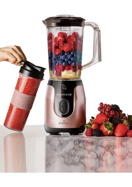 Blendfit Rosegold Smoothie Go Blender Set