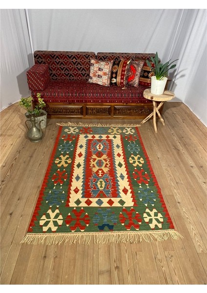 El Dokuma Anadolu Kilim-92 x 200