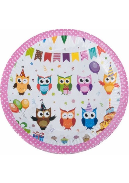 Baykuşlar Karton Tabak