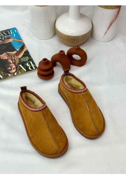 Taba Süet (Huggie) Içi Yünlü Kadın Terlik fiyatları