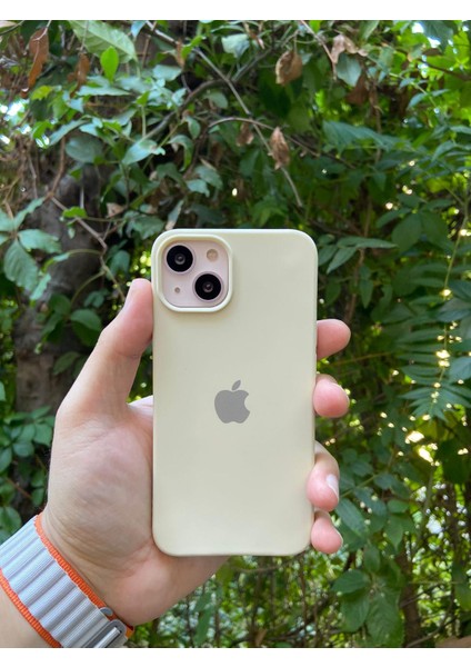 Meri Case Apple iPhone 14 Uyumlu Logolu Içi Kadife Lansman Kılıf Arka Kapak