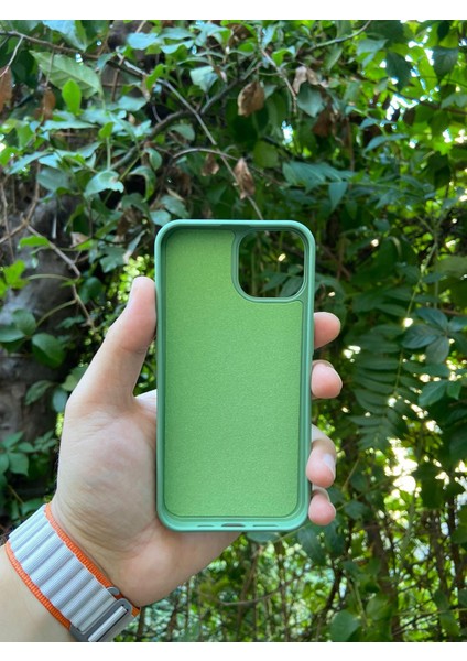 Meri Case Apple iPhone 14 Uyumlu Logolu Içi Kadife Lansman Kılıf Arka Kapak