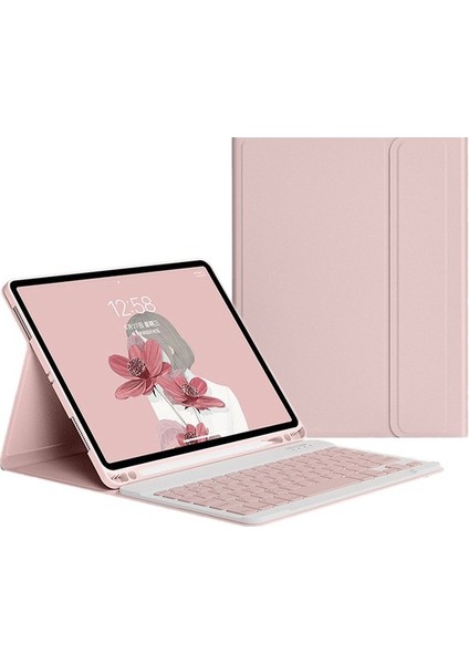 Apple iPad 10.nesil 10.9 2022 Kılıf Model A2696,A2757,A2777 Yatay Standlı Kalem Bölmeli Bluetooth Klavyeli Deri Kapaklı Kılıf