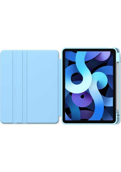 Apple iPad 10.nesil 10.9 2022 Kılıf Model A2696,A2757,A2777 Yatay ve Dikey Standlı Dönebilen Kalem Bölmeli Nayn Kılıf