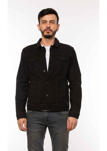 1702 Erkek Jean Ceket Black Wash fırsatları