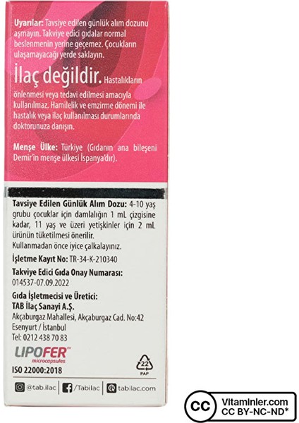 Tab Lectus Kids Demir 30 ml