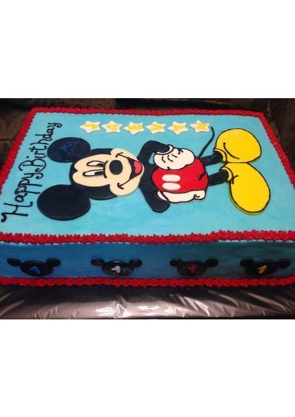 Atölye7 Tasarım Mickey Mouse Yenilebilir Resimli Pasta Şeker Kağıt Baskısı (A4 Boyutu)