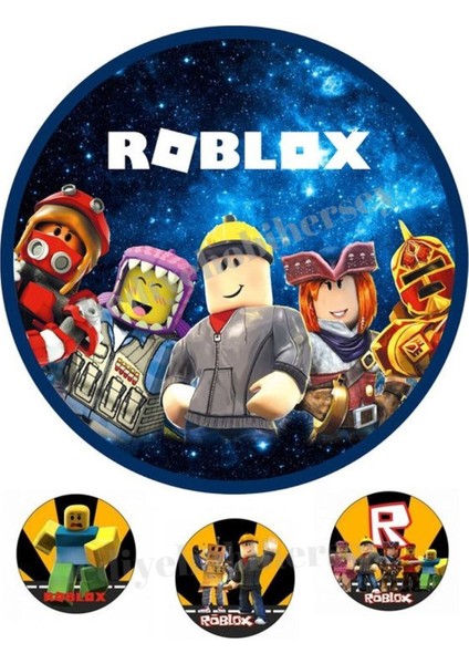 Atölye7 Tasarım Roblox Yenilebilir Kağıt, Pasta Resmi, Kurabiye Baskısı, Pirinç Kağıdı Pasta Kurabiye Baskısı