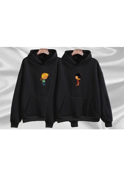 Cedric & Chen Baskılı Sevgili Kombini Sweatshirt 2 Adet