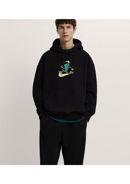 Just Do It Baskılı Içi Polarlı Sweatshirt