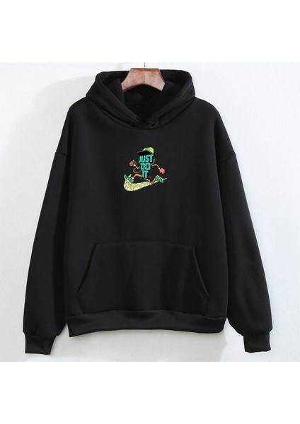Just Do It Baskılı Içi Polarlı Sweatshirt