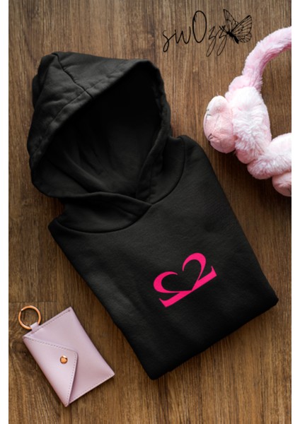 Motive 22 Baskılı 3 Iplik Şardonlu Oversize Sweatshirt Hoodie