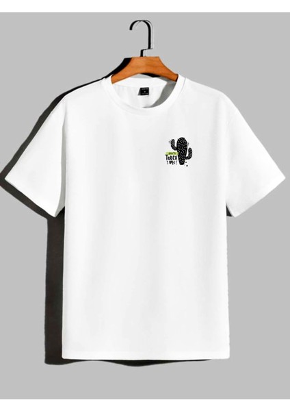 Don't Touch Me Bana Dokunma Ön Arka Baskılı Beyaz Tshirt