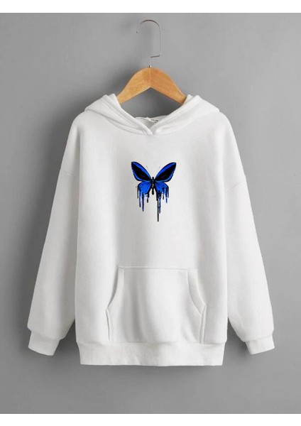 Kelebek Baskılı Sweatshirt Özel